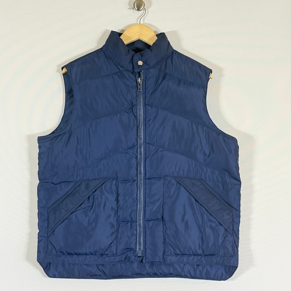 Vintage Camel Large Puffer Navy Blue Mens Northern Goose Down Gorpcore‎ Hiking